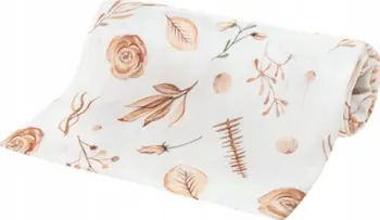 Pelë museline Bocioland Bamboo Nappy Boho Flowers, 120x120cm, bambu, shumëngjyrëshe