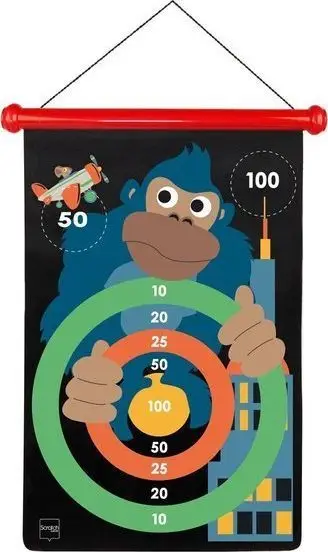 Lojë shenjestre magnetike Scratch Monkey Large, me dy anë, për fëmijë 5+