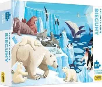 Set puzzle edukativ Wilga Poles Lets Save the Planet, 220 pjesë, libër lojërash, shumëngjyrësh