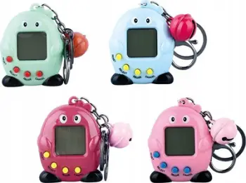Lodër elektronike Trifox Grow a Pet Penguin, tamagotchi xhepore, varëse çelësash, shumëngjyrëshe