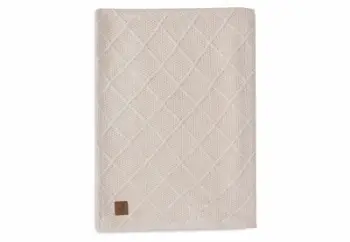 Batanije 75x100cm Check Knit - Teddy Fleece, Oatmeal