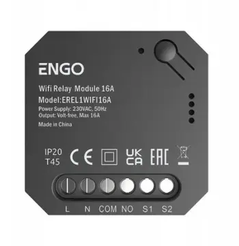 Rele smart WiFi ENGO 1x16A, 230V, modul NO COM