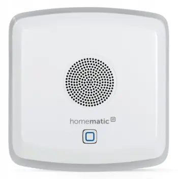 Sirenë smart Homematic IP HmIP MP3P, sinjal zanor dhe optik, e bardhë