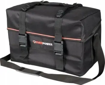 Çantë studio FreePower, ndarje të brendshme, rrip shpatulle, e zezë
