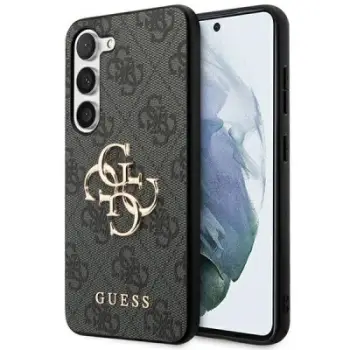 Kapotë telefoni Guess 4G Metal Logo, për Samsung Galaxy S24+, gri