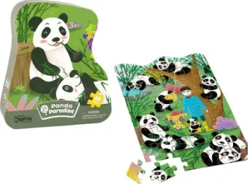 Puzzle Leantoys Bamboo Forest, 48 copë, 50 x 34 cm, shumëngjyrësh