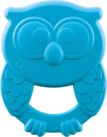 Lodër dhëmbëzimi Chicco ECO+ Teether Owl, bioplastikë, 3–18 muajsh, shumëngjyrëshe