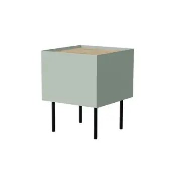 Komodinë anës shtratit Cama FELLINI, set 2 copë, 40x41x60 cm, ulli me sipërfaqe lis i vajosur