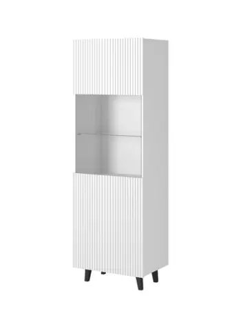 Vitrinë Pafos Display Cabinet, 60x40x182 cm, 5 rafte, e bardhë matt