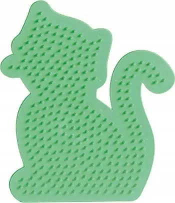 Set kreativ me rruaza SES Creative Pegboard Cat, formë maceje, shumëngjyrësh