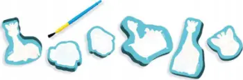 Set pikturimi për vaskë SES Creative Sophie la girafe 14499, për fëmijë 12M+, me furçë speciale
