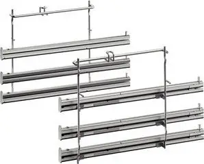 Set shina teleskopike furre Neff Z13TF36X0, çelik inox, 3 nivele, argjendtë