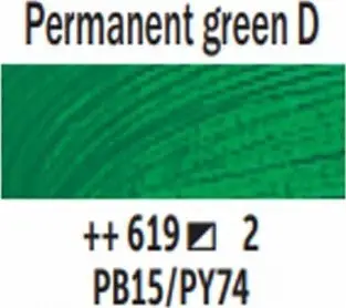 Bojë vaji Talens Van Gogh, Permanent Green Dark, 60ml