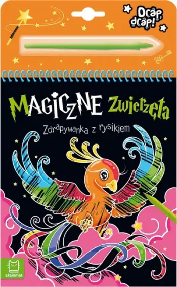 Libër kreativ Magic Animals Scratch off, me stilus, shumëngjyrësh