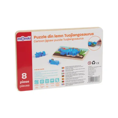 Puzzle druri Momki Jiangosaurus, 8 pjesë, 3+ vjeç, blu - 2