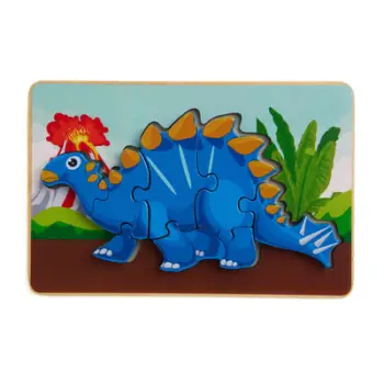 Puzzle druri Momki Jiangosaurus, 8 pjesë, 3+ vjeç, blu