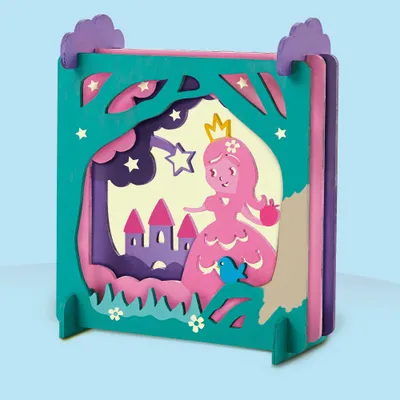 Set kreativ SES Creative 14137 Fairytale Shadow Box, ndriçon në errësirë, i verdhë - 4