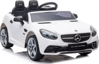 Makina elektrike për fëmijë LEAN CARS Mercedes SLC 300, me telekomandë, sedilje eko lëkurë, e bardhë
