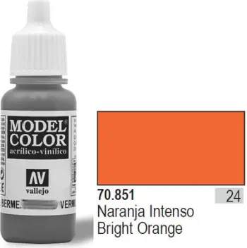 Bojë akrilike Vallejo Model Color Bright Orange, 17ml, portokalli e ndezur
