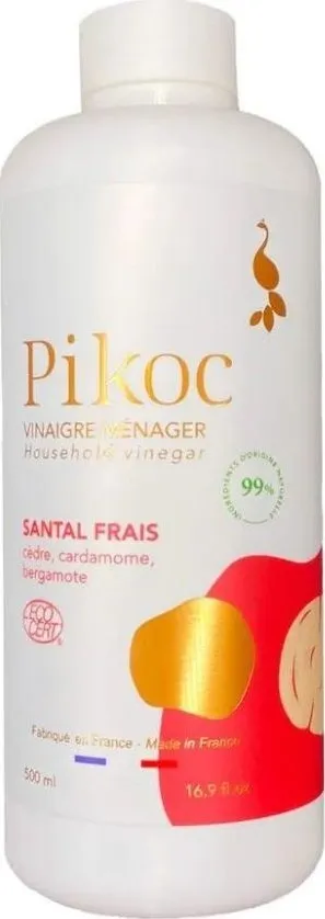 Uthull shtëpiake ekologjike Pikoc Santal Frais, bergamot dhe kedër, 500 ml - 1