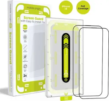 Xham mbrojtës Mobile Origin për iPhone 16, 0.33mm, 9H, 2 copë