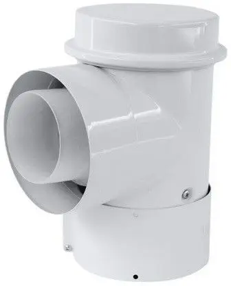Gyp kontrollues Vaillant Inspection Elbow DN 80/125, 87°, i bardhë