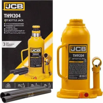 Krik hidraulik JCB TH91204, 12T, lartësi ngritjeje 227 457 mm, i verdhë