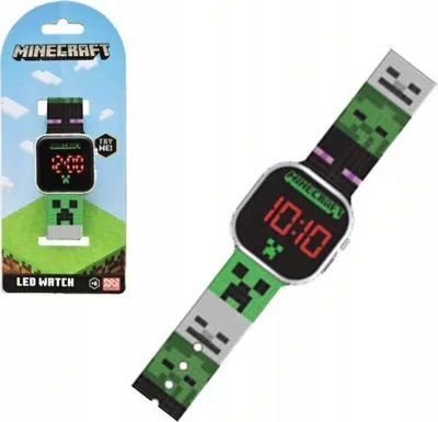Orë dore Minecraft MIN4165, LED, me kalendar, shumëngjyrëshe - 3