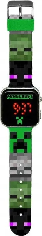 Orë dore Minecraft MIN4165, LED, me kalendar, shumëngjyrëshe - 5
