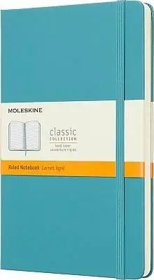 Fletore Moleskine Classic L, 13x21 cm, faqe me vija, Reef Blue