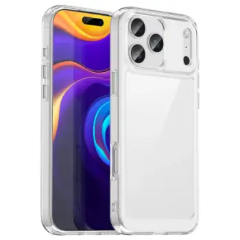 Kapotë telefoni Hurtel Outer Space për iPhone 17 Pro, MagSafe, akrilik dhe TPU, transparente