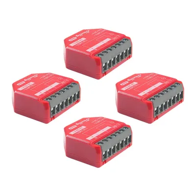 Modul smart Shelly 1PM Gen4, matje energjie, set 4 copë, i kuq - 1
