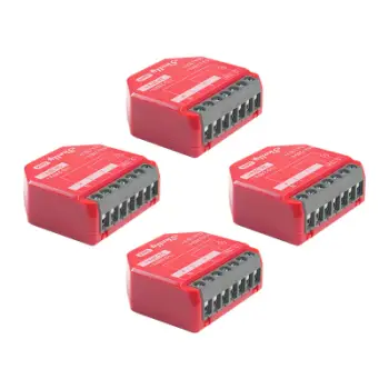 Modul smart Shelly 1PM Gen4, matje energjie, set 4 copë, i kuq