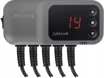 Kontrollues pompe Salus PC12HW, për C.O. dhe D.H.W., me ekran dixhital, gri
