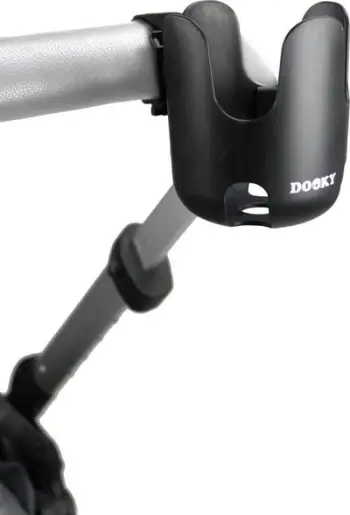 Mbajtës gote universal Dooky Cup Holder, për karrocë bebe, 360°, i zi