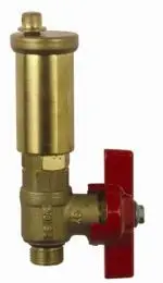 Valvul automatike ajri Afriso Solar 3/8", 6 bar, 150°C, me rubinet