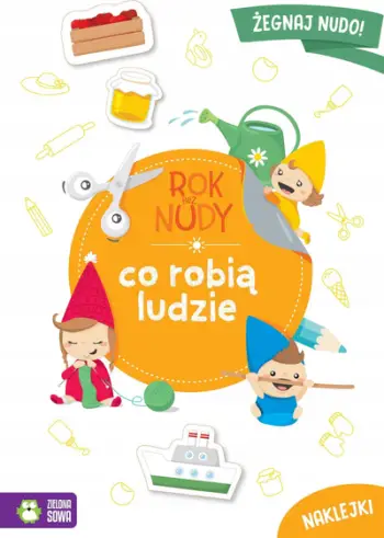 Libër për fëmijë A Year Without Boredom What People Do, aktivitete kreative, me ilustrime, shumëngjyrësh