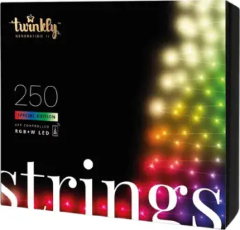 Drita dekorative LED Twinkly Strings TWS250SPP TEU, 250 llampa, RGBW, shumëngjyrëshe