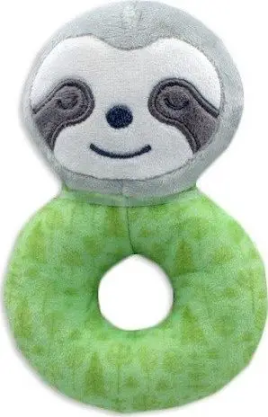 Lodër pelushi Tulilo Sloth Rattle, 16 cm, ngjyrë bezhë