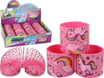 Lodër ressort Iconic Unicorn, 6cm, rozë e çelët
