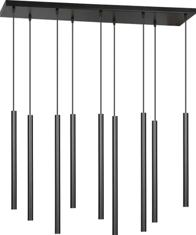 Lampë tavani Orno Harmoni, 9xG9 20W, 9 tuba, e zezë - 1