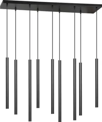 Lampë tavani Orno Harmoni, 9xG9 20W, 9 tuba, e zezë