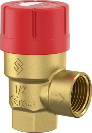 Valvul sigurie ngrohjeje Afriso, 1/2", 3 bar, e kuqe
