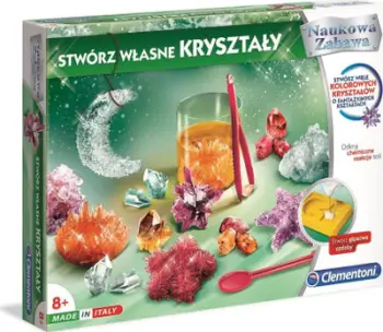 Set eksperimental Clementoni Scientific Fun Create Your Own Crystals, krijim kristalesh, edukativ për fëmijë