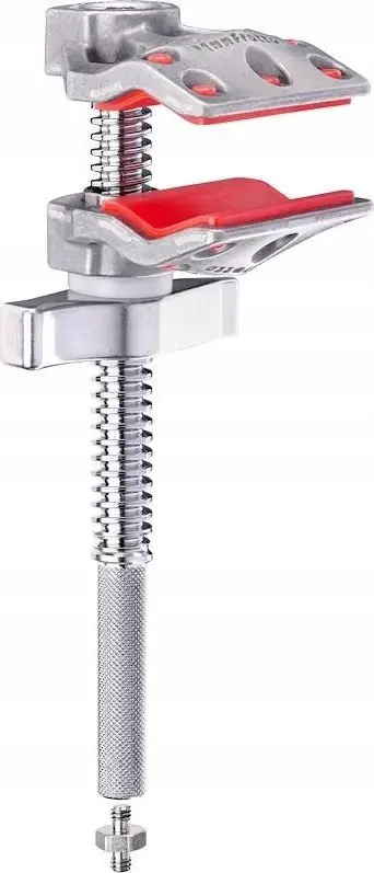 Kapëse fotografike Manfrotto C50MEJ Micro, 2", metal, gri me të kuqe