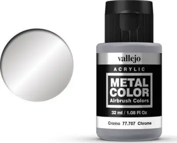 Bojë metalike Vallejo Metal Color Chrome, 32ml, argjendtë