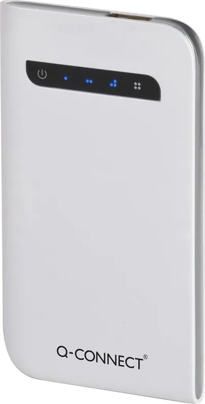 Karikues portativ Q-CONNECT Powerbank 3000mAh, Li-Polymer, argjendtë - 1
