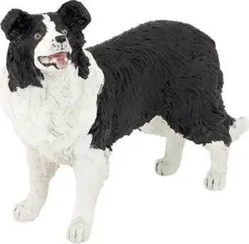 Figurinë lodër PAPO Dog and Cat Companions Bo, qen Border Collie, PVC, bardh e zi