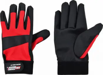 Doreza pune AWTools AW02053, madhësia 11 XXL, poliuretani, të kuqe e zeza