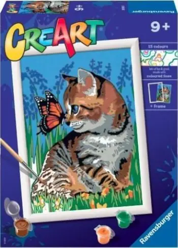 Set pikturimi Ravensburger CreArt Best Friends, paint by numbers, për fëmijë dhe të rritur